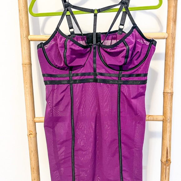 Torrid Purple Black Mesh Chemise 2X - Picture 2 of 7